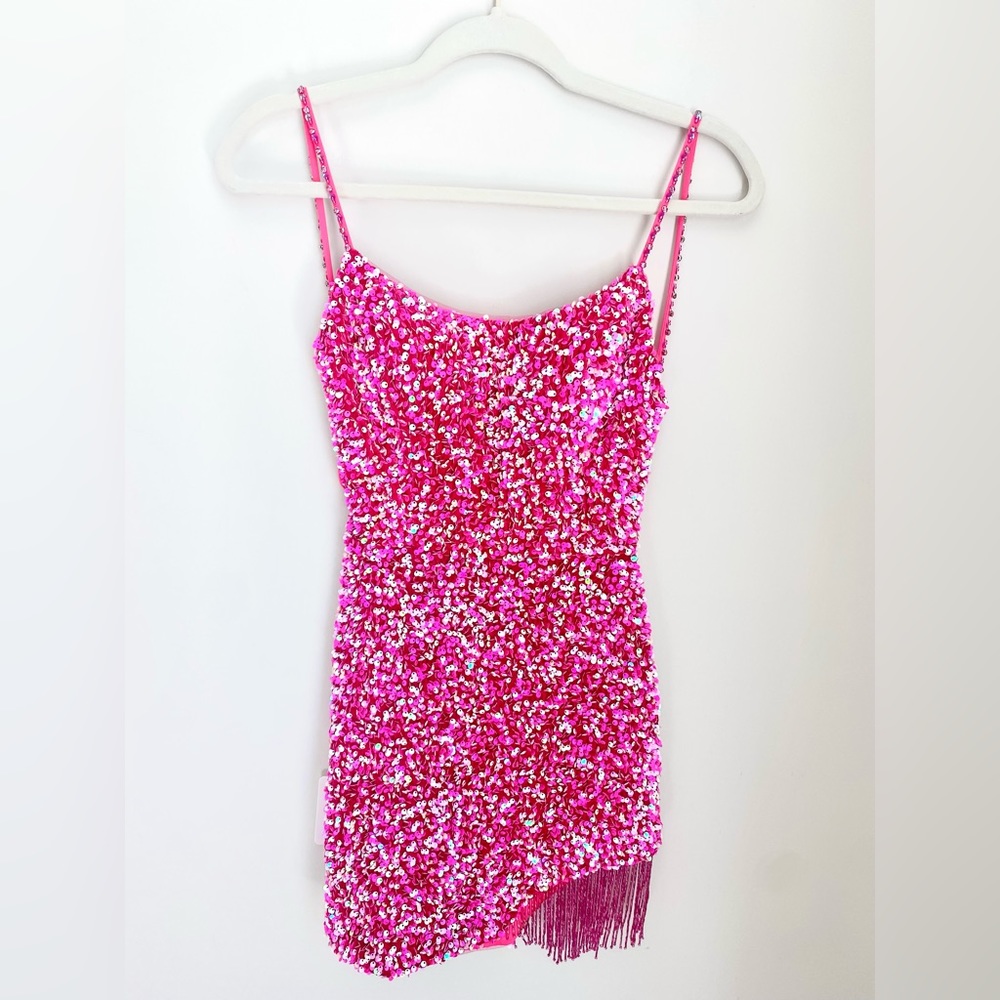 Glamorous Pink Sequin Mini Dress